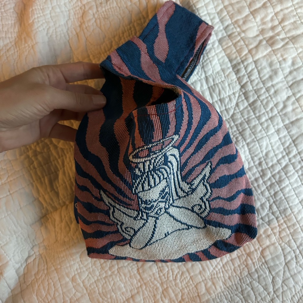 Valfre Pink and Blue Striped Bag